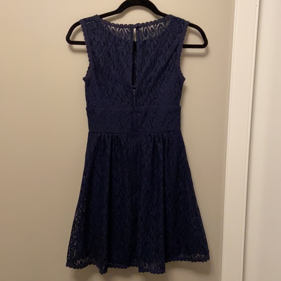 Navy Lace Dress - Picture 2 of 3